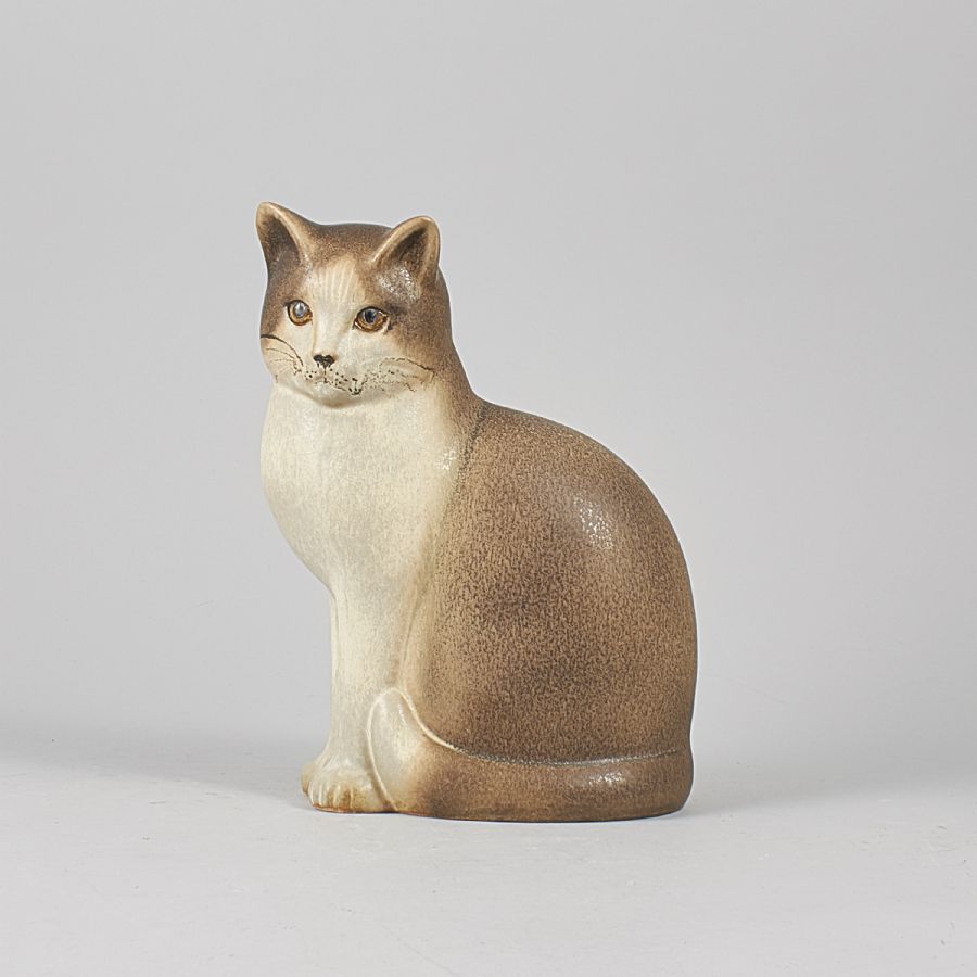 Skulptur, Lisa Larson (f. 1931), Sverige. "Måns maxi", sittande katt